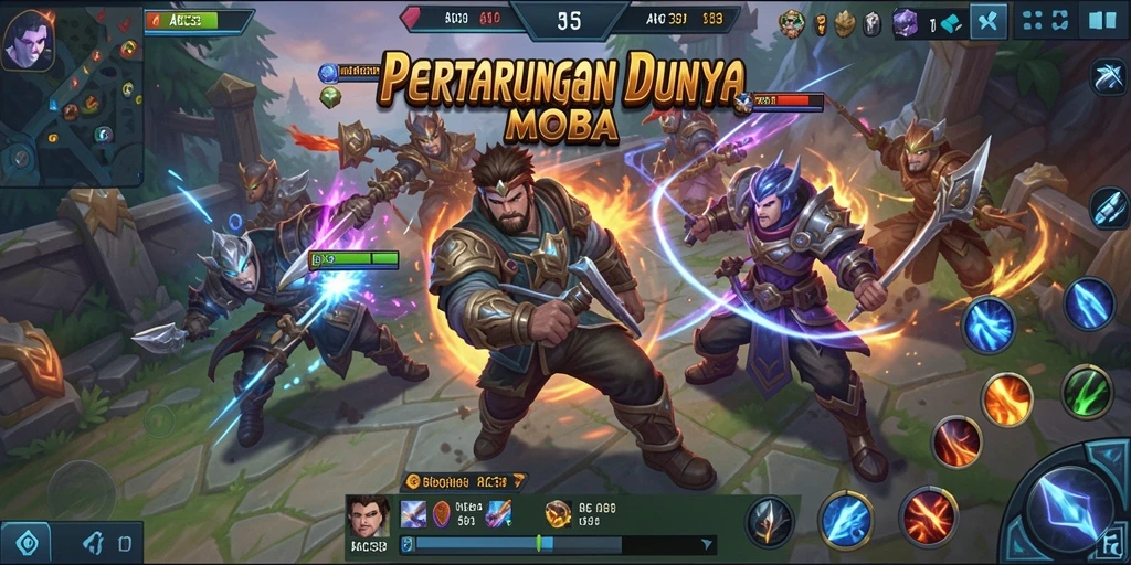 Screenshot menampilkan aksi seru di arena pertarungan ABC33.