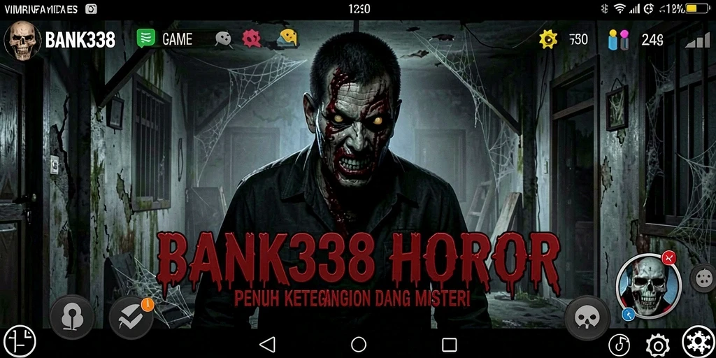 Tangkapan layar BANK338 menampilkan gameplay horor yang menegangkan dan misterius.