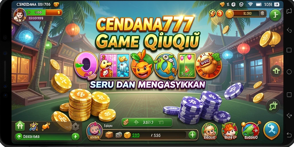 Screenshot gameplay CENDANA777 dengan aksi QiuQiu yang mendebarkan.