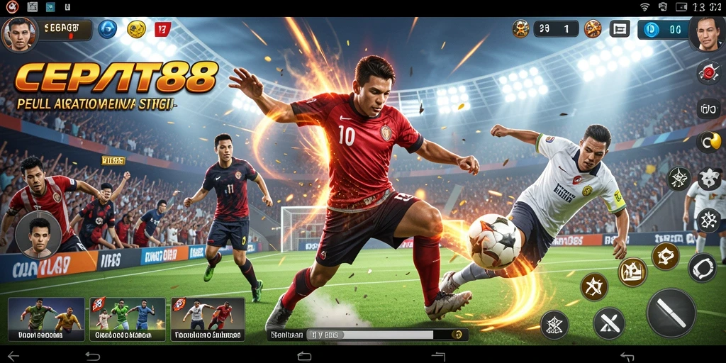 Tangkapan layar gameplay mendebarkan dari CEPAT88 menampilkan aksi olahraga.