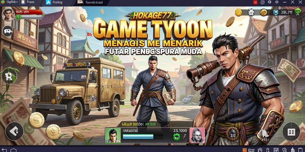 Tampilan gameplay HOKAGE77 yang menggambarkan strategi Tycoon yang mendalam.