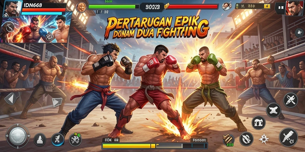 Tampak gameplay menegangkan di IDN668 dengan karakter unik.