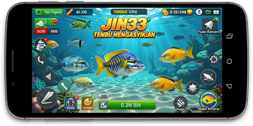 Screenshot gameplay JIN33 menampilkan aksi tembak ikan yang seru.