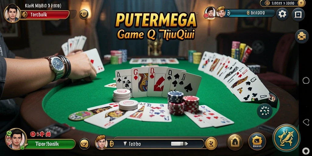 Screenshot gameplay PUTERMEGA menampilkan keseruan bermain QiuQiu.