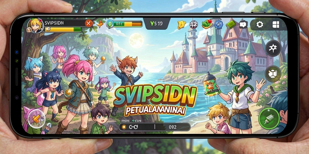 Tampilan gameplay yang menakjubkan dari SVIPSIDN dengan karakter Anime.