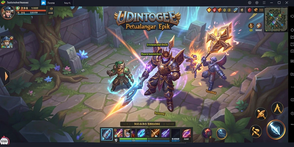 Tampilan menakjubkan dari gameplay MMORPG UDINTOGEL yang mendebarkan.