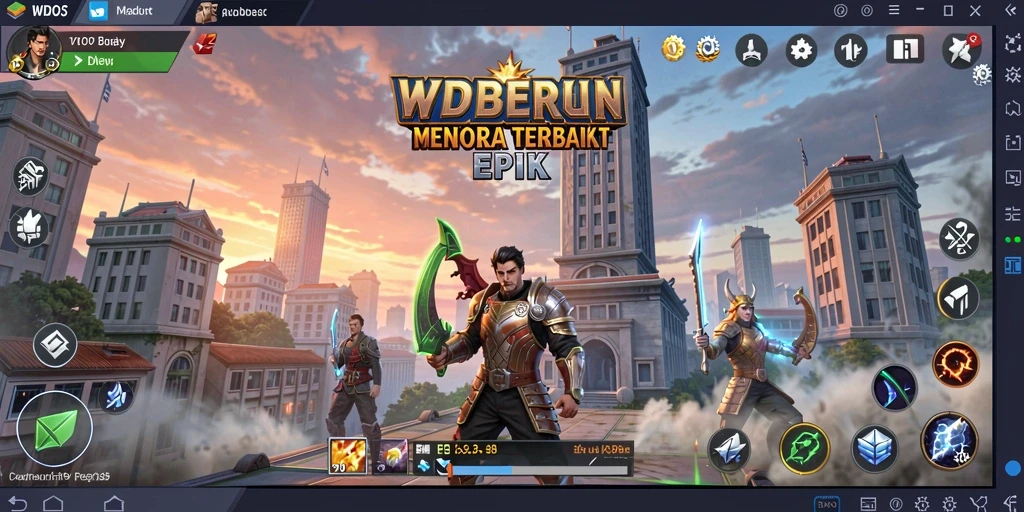 Tampilan gameplay menegangkan dari WDBOS di genre Tower Defense.